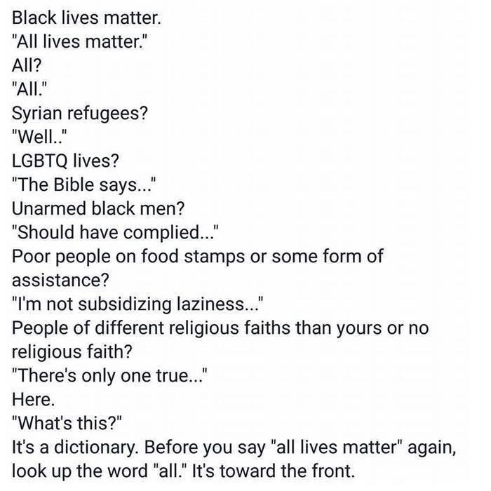 All Lives Matter, except…